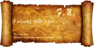 Faludy Márta névjegykártya